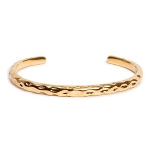 M JEWELERS “The Textured Bangle” in Hammered Gold